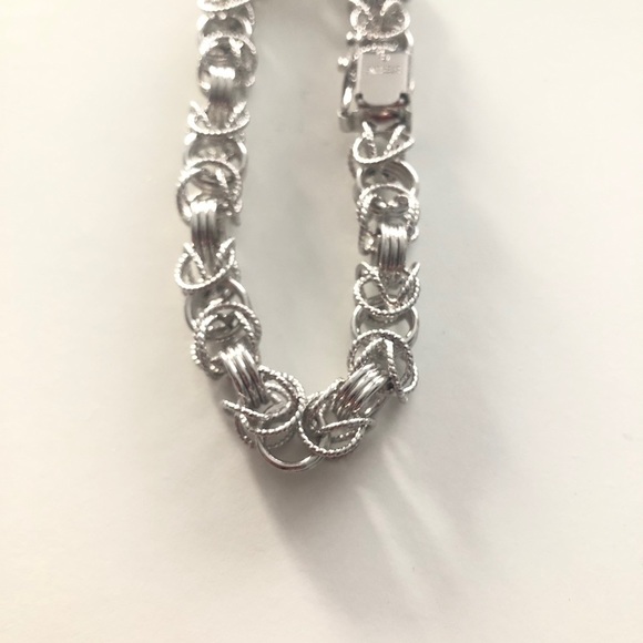 GB 925 Sterling Silver 8" CHARM BRACELET 9mm Link - Picture 3 of 9